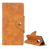 Gigapack Samsung Galaxy S9 (SM-G960) tok álló, bőr hatású (flip, koptatott bőr hatású minta, prémium) barna