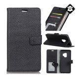 Gigapack Samsung Galaxy S9 (SM-G960) tok álló, valódi bőr (flip, asztali tartó funkció) fekete