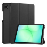 Gigapack Samsung Galaxy Tab A11 LTE (SM-X135)  tok álló, bőr hatású (flip, trifold, asztali tartó) fekete