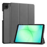 Gigapack Samsung Galaxy Tab A11 LTE (SM-X135)  tok álló, bőr hatású (flip, trifold, asztali tartó) sötétszürke