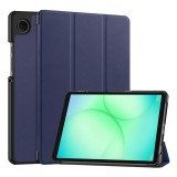 Gigapack Samsung Galaxy Tab A11 WIFI (SM-X130)  tok álló, bőr hatású (flip, trifold, asztali tartó) sötétkék