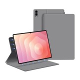 Gigapack Samsung Galaxy Tab S11 Ultra 5G (SM-X936B) tok álló, bőr hatású (flip, mágneses, asztali tartó) világosszürke