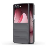 Gigapack Samsung Galaxy Z Flip7 (SM-F766) műanyag telefonvédő (ütésállóság, kameravédő, 3d) sötétszürke