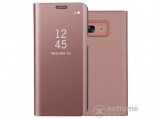 Gigapack Smart View Cover álló bőr tok Samsung Galaxy A3 (2017) SM-A320F készülékhez, rozéarany