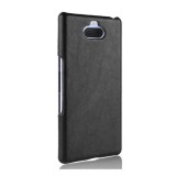Gigapack Sony Xperia 10+ műanyag telefonvédő (bőr hatású, fekete)