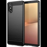 Gigapack Sony Xperia 10 VI szálcsiszolt, karbon mintás tok fekete (GP-159146) (GP-159146)