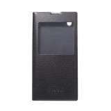 Gigapack Sony Xperia L1 (G3312) tok álló, bőr hatású (Flip, oldalra nyíló, S-View Cover) fekete