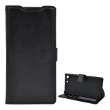 Gigapack Sony Xperia M5 (E5653) tok álló, bőr hatású (Flip, oldalra nyíló, asztali tartó funkció, prémium) fekete