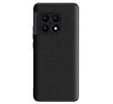 Gigapack Szilikon telefonvédő (bőr hatású, kamera védelem, karbon minta) FEKETE OnePlus 10 Pro 5G