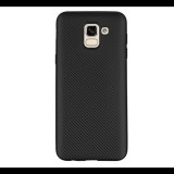Gigapack Szilikon telefonvédő (karbon minta) FEKETE [Samsung Galaxy J6 (2018) SM-J600F] (5996457795482) - Telefontok
