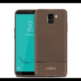 Gigapack Szilikon telefonvédő (közepesen ütésálló, bőr hatású, szálcsiszolt) BARNA [Samsung Galaxy J6 (2018) SM-J600F] (5996457795512) - Telefontok