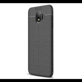 Gigapack Szilikon telefonvédő (közepesen ütésálló, bőr hatású, varrás minta) FEKETE [Samsung Galaxy J4 (2018) SM-J400F] (5996457781140) - Telefontok