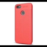 Gigapack Szilikon telefonvédő (közepesen ütésálló, bőr hatású, varrás minta) PIROS [Huawei P9 Lite Mini] (5996457728145) - Telefontok