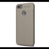 Gigapack Szilikon telefonvédő (közepesen ütésálló, bőr hatású, varrás minta) SZÜRKE [Huawei P9 Lite Mini] (5996457728152) - Telefontok