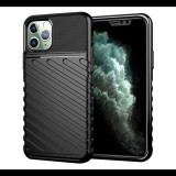 Gigapack Szilikon telefonvédő (közepesen ütésálló, csíkos, dombor minta) FEKETE [Apple iPhone 11 Pro] (5996591027548)