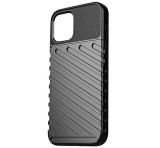 Gigapack Szilikon telefonvédő (közepesen ütésálló, csíkos, dombor minta) FEKETE Apple iPhone 15 Plus