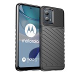 Gigapack Szilikon telefonvédő (közepesen ütésálló, csíkos, dombor minta) FEKETE Motorola Moto G53 (XT2335)