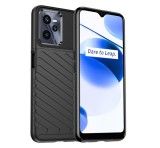 Gigapack Szilikon telefonvédő (közepesen ütésálló, csíkos, dombor minta) FEKETE Realme C35