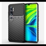 Gigapack Szilikon telefonvédő (közepesen ütésálló, csíkos, dombor minta) FEKETE [Xiaomi Mi Note 10 Pro] (5996457924608)