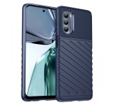 Gigapack Szilikon telefonvédő (közepesen ütésálló, csíkos, dombor minta) SÖTÉTKÉK Motorola Moto G62 5G (XT2223)