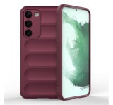 Gigapack Szilikon telefonvédő (közepesen ütésálló, kamera védelem, 3D minta) BORDÓ Samsung Galaxy S23 Plus (SM-S916)