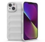 Gigapack Szilikon telefonvédő (közepesen ütésálló, kamera védelem, 3D minta) FEHÉR Apple iPhone 14 Plus