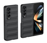 Gigapack Szilikon telefonvédő (közepesen ütésálló, kamera védelem, 3D minta) FEKETE Samsung Galaxy Z Fold 4 (SM-F936)