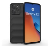 Gigapack Szilikon telefonvédő (közepesen ütésálló, kamera védelem, 3D minta) FEKETE Xiaomi Redmi 12