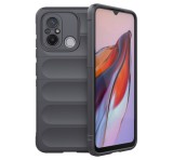 Gigapack Szilikon telefonvédő (közepesen ütésálló, kamera védelem, 3D minta) SÖTÉTSZÜRKE Xiaomi Redmi 12C