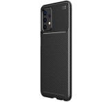 Gigapack Szilikon telefonvédő (közepesen ütésálló, légpárnás sarok, karbon minta) FEKETE Samsung Galaxy A32 4G (SM-A325)