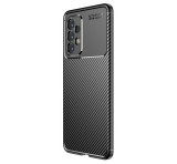 Gigapack Szilikon telefonvédő (közepesen ütésálló, légpárnás sarok, karbon minta) FEKETE Samsung Galaxy A33 5G (SM-A336)