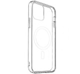 Gigapack Szilikon telefonvédő (közepesen ütésálló, légpárnás sarok, MagSafe) ÁTLÁTSZÓ Apple iPhone 13 mini