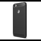Gigapack Szilikon telefonvédő (közepesen ütésálló, légpárnás sarok, szálcsiszolt, karbon minta) FEKETE [Xiaomi Redmi Note 5A Prime] (5996457724741) - Telefontok
