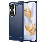 Gigapack Szilikon telefonvédő (közepesen ütésálló, légpárnás sarok, szálcsiszolt, karbon minta) SÖTÉTKÉK Honor 90 5G