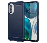 Gigapack Szilikon telefonvédő (közepesen ütésálló, légpárnás sarok, szálcsiszolt, karbon minta) SÖTÉTKÉK Motorola Moto G82 (XT2225), Motorola Moto G52