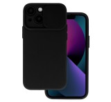 Gigapack Szilikon telefonvédő (matt, mikrofiber plüss belső, kamera védelem) FEKETE Samsung Galaxy S23 Plus (SM-S916)