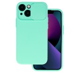 Gigapack Szilikon telefonvédő (matt, mikrofiber plüss belső, kamera védelem) MENTAZÖLD Samsung Galaxy S23 Plus (SM-S916)