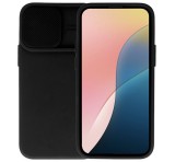 Gigapack Szilikon telefonvédő (matt, mikrofiber plüss belső, kameravédő) FEKETE Apple iPhone 16 Plus