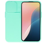 Gigapack Szilikon telefonvédő (matt, mikrofiber plüss belső, kameravédő) MENTAZÖLD Apple iPhone 16