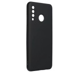 Gigapack Szilikon telefonvédő (matt, mikrofiber plüss karcolásmentesítő belső, prémium) FEKETE Huawei P30 Lite (Nova 4e)