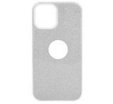 Gigapack Szilikon telefonvédő (műanyag belső, csillogó hátlap, logó kivágás) EZÜST Apple iPhone 13 Pro
