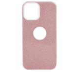Gigapack Szilikon telefonvédő (műanyag belső, csillogó hátlap, logó kivágás) RÓZSASZÍN Apple iPhone 14 Pro Max