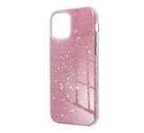 Gigapack Szilikon telefonvédő (műanyag belső, csillogó hátlap) RÓZSASZÍN Apple iPhone 15 Pro Max