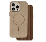 Gigapack Szilikon telefonvédő (műanyag hátlap, kameravédő, MagSafe, csillogó) BARNA Apple iPhone 15 Pro