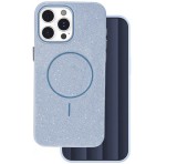 Gigapack Szilikon telefonvédő (műanyag hátlap, kameravédő, MagSafe, csillogó) VILÁGOSKÉK Apple iPhone 16 Pro