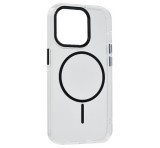 Gigapack Szilikon telefonvédő (műanyag hátlap, kameravédő, MagSafe, légpárnás sarok) FEKETE Apple iPhone 13