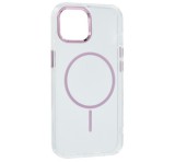 Gigapack Szilikon telefonvédő (műanyag hátlap, kameravédő, MagSafe, légpárnás sarok) RÓZSASZÍN Apple iPhone 14