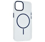 Gigapack Szilikon telefonvédő (műanyag hátlap, kameravédő, MagSafe, légpárnás sarok) SÖTÉTKÉK Apple iPhone 13