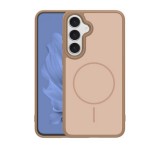 Gigapack Szilikon telefonvédő (műanyag hátlap, ütésállóság, légpárnás sarok, kameravédő, MagSafe) BARNA Samsung Galaxy S25 Plus (SM-S936)