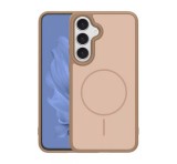 Gigapack Szilikon telefonvédő (műanyag hátlap, ütésállóság, légpárnás sarok, kameravédő, MagSafe) BARNA Samsung Galaxy S26 Plus (SM-S947)